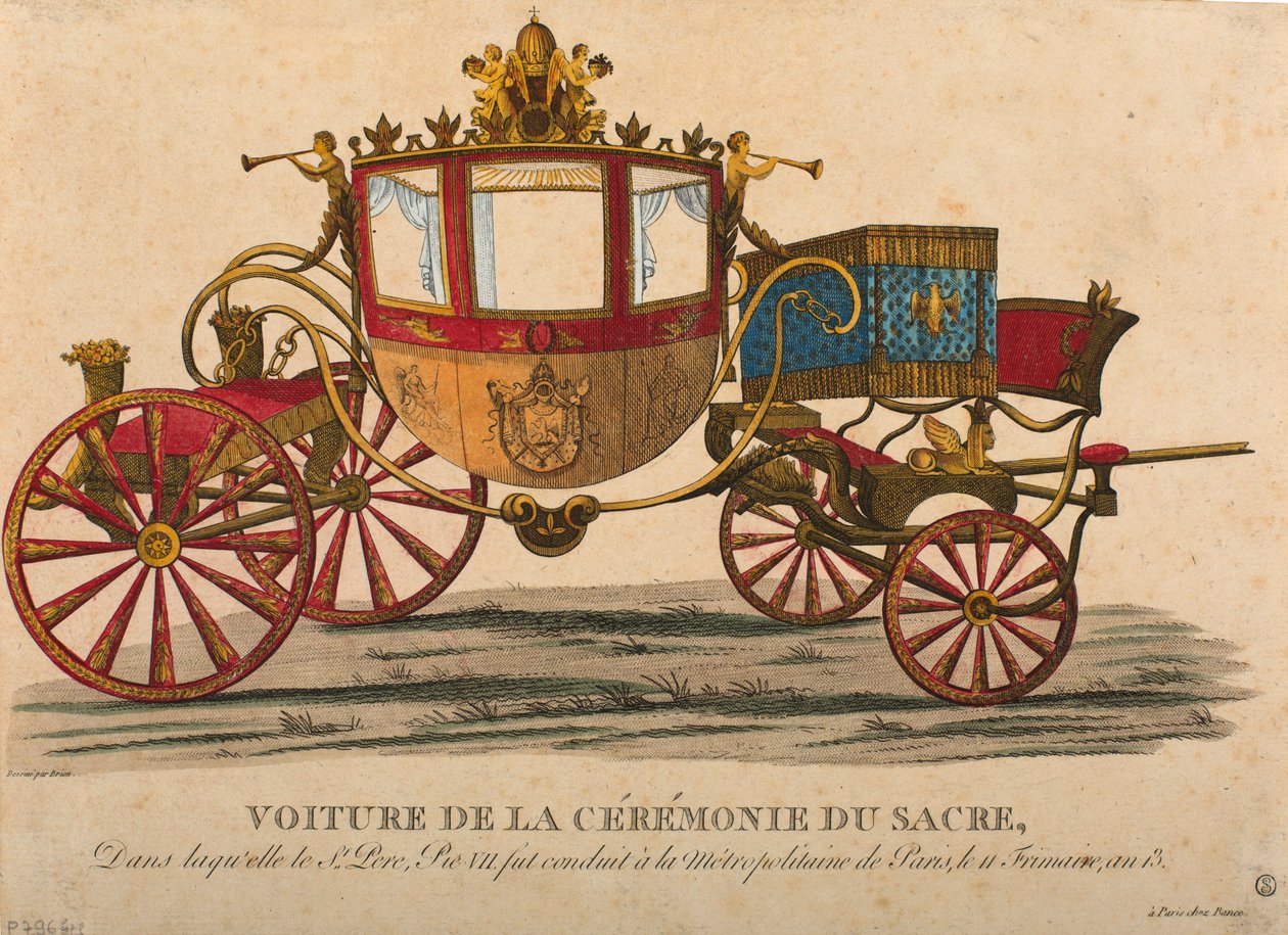 Vogn for kroningen av keiser Napoleon I, som fant sted den 11. Frimaire, år XIII av Louis Brion de la Tour fils