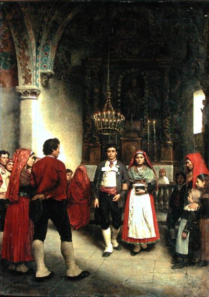 Et bryllup i Laruns, 1881 av Louis Capdevielle