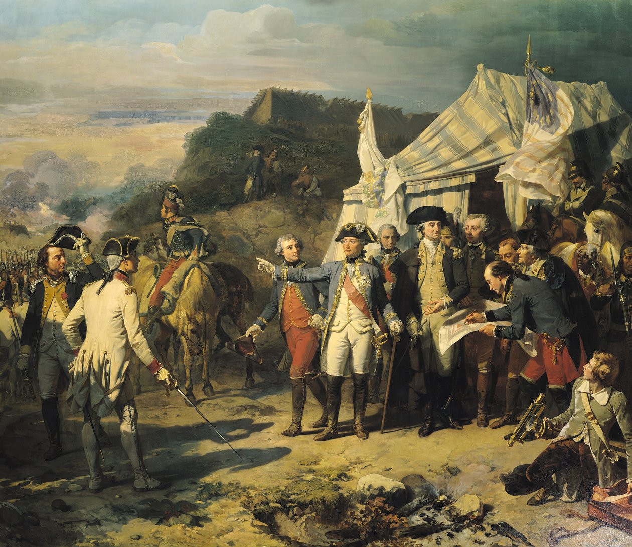 Beleiring av Yorktown, 17. oktober 1781, 1836 av Louis Charles Auguste Couder