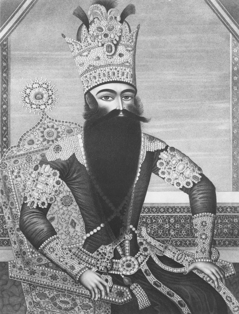 Shah Qajar ble igjen av Louis Charles Ruotte