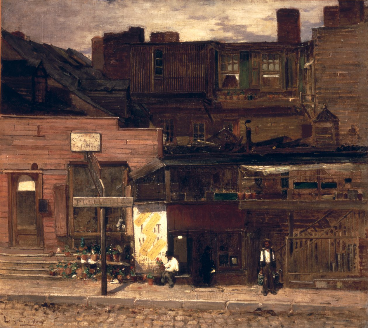 Duane Street, New York, ca. 1878 av Louis Comfort Tiffany