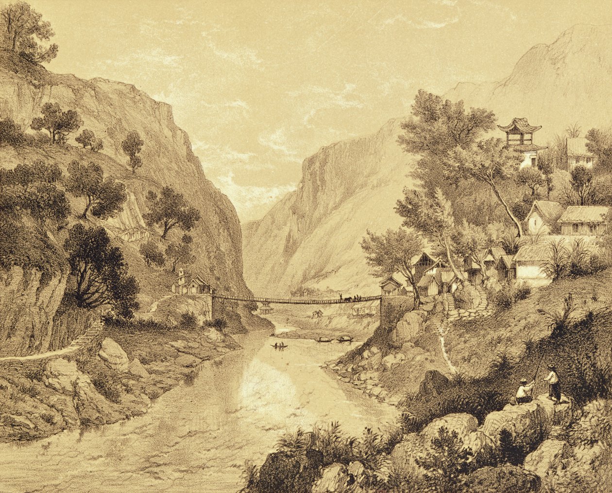 Hengebro ved Lao-Oua-Tan, plate 46, fra 