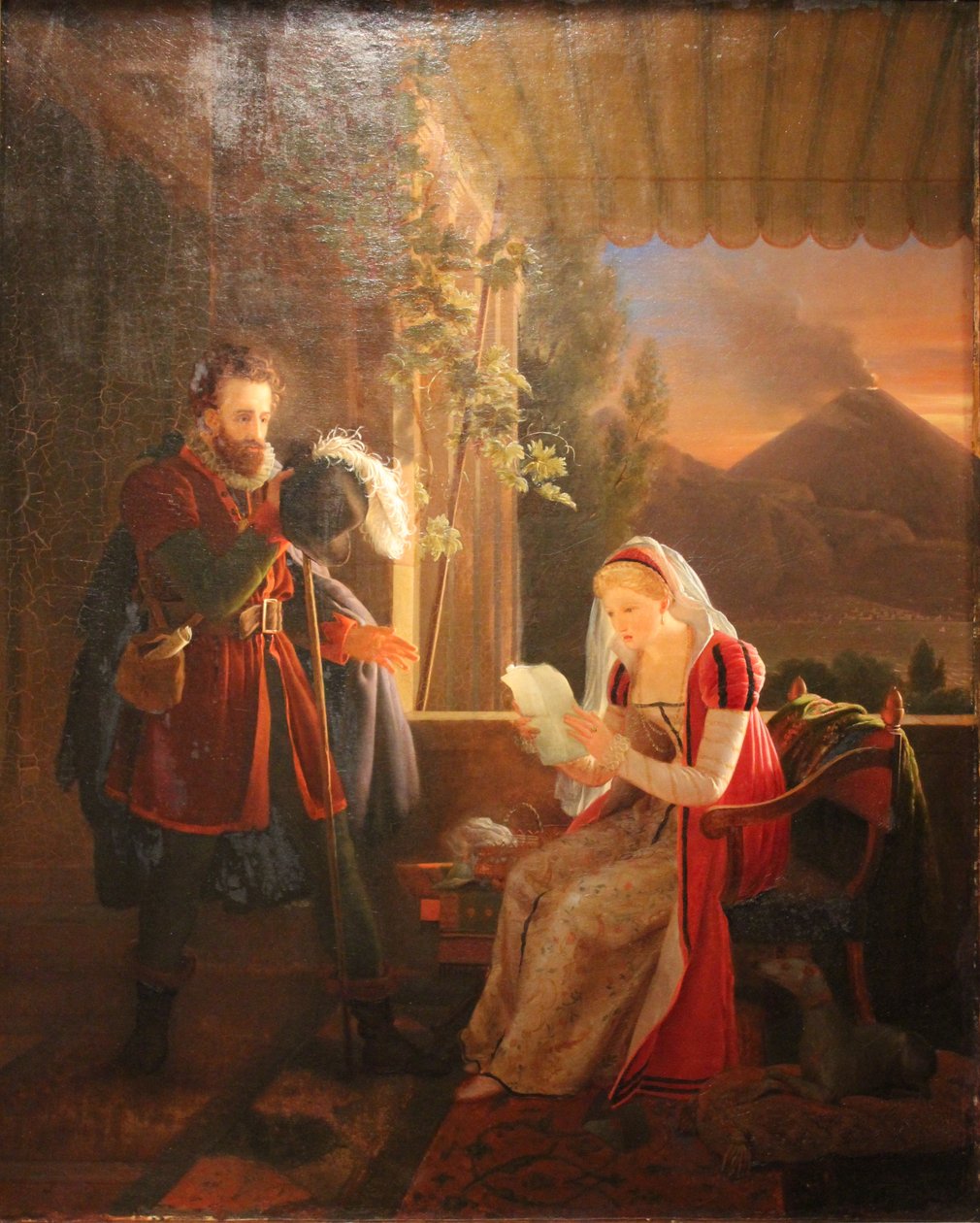 Cupen hos søsteren Cornelia i Sorrento av Louis Ducis