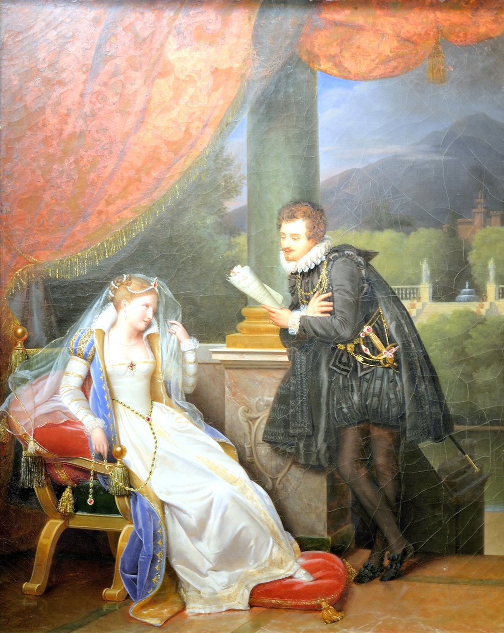 Cupen leser vers til Eleonore dEste. av Louis Ducis