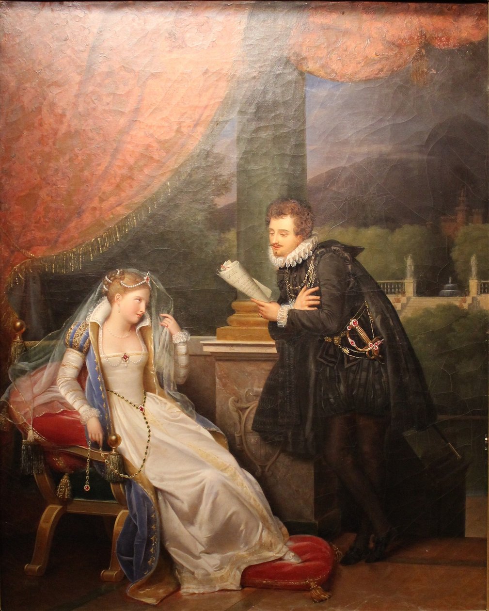 Tasso -lesing for prinsesse Eleonore dEste av Louis Ducis