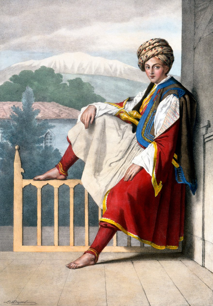 En side av Veli - Plate XII, gravert av Lemercier fra 