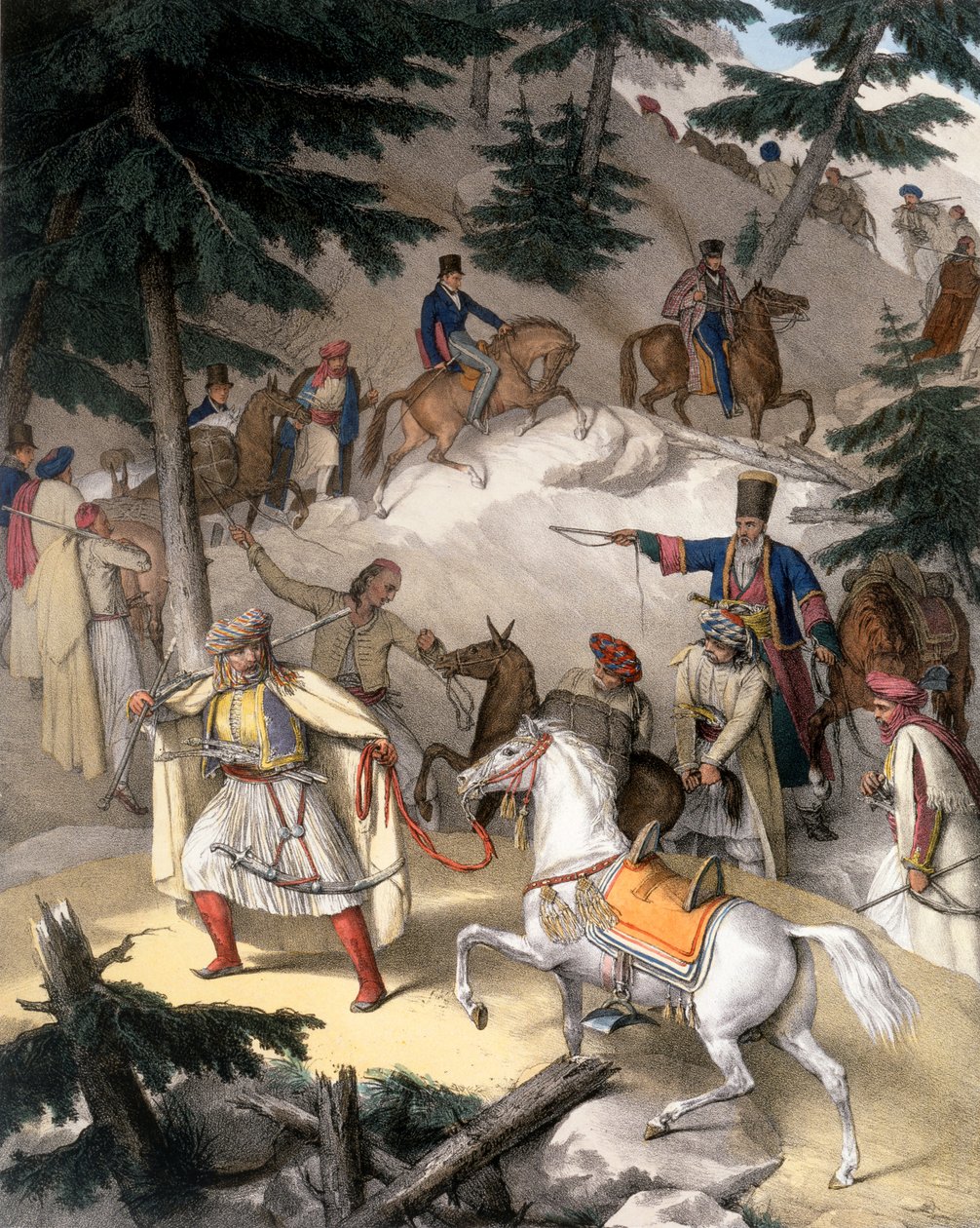 Le Pinde - Plate XI, gravert av Lemercier fra 