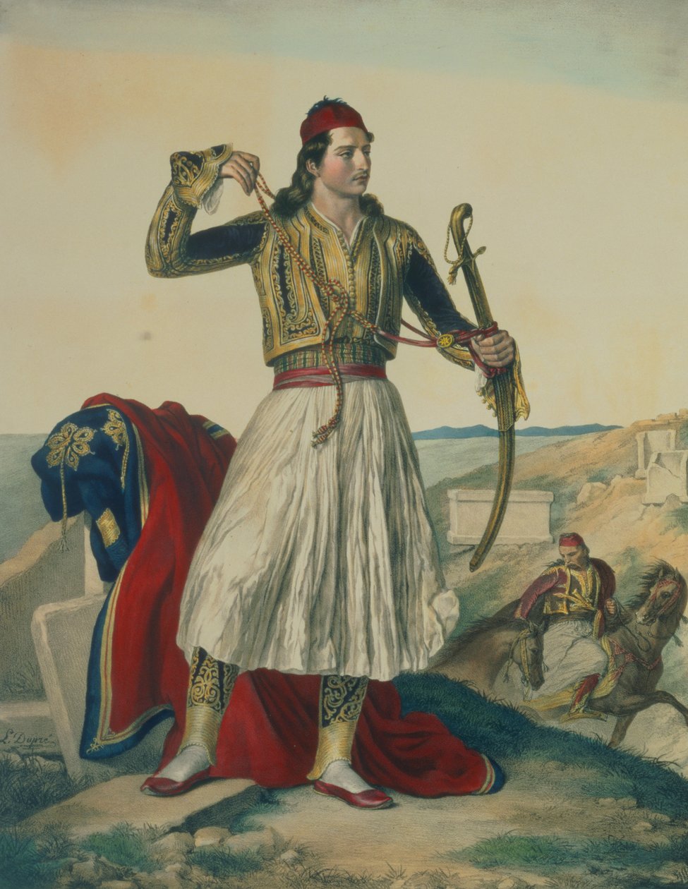 Demetrius Mavromichalis, en gresk soldat og patriot, 1825 av Louis Dupré