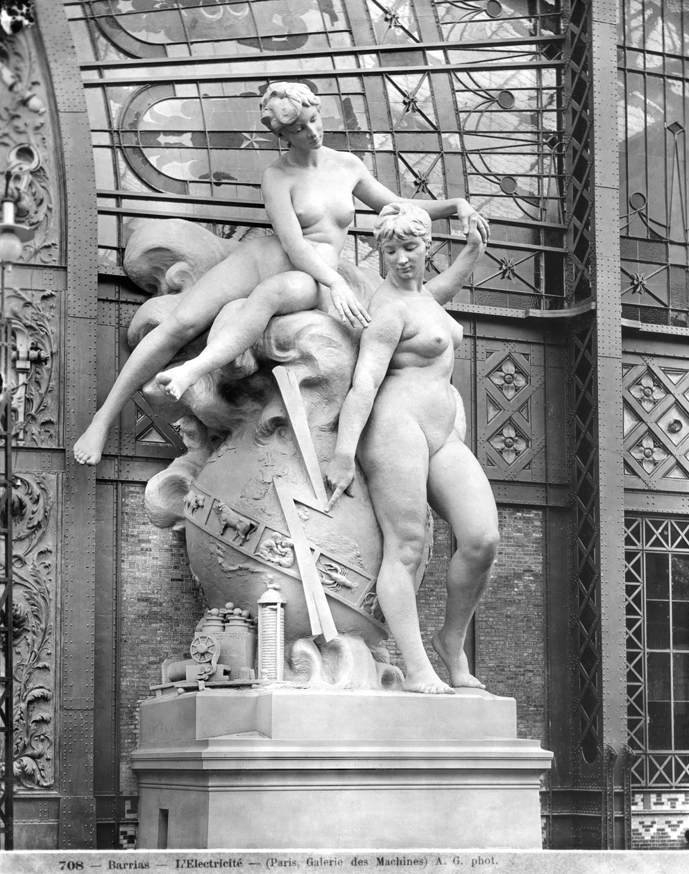 Elektrisitet, ca. 1889 (gips) av Louis Ernest Barrias