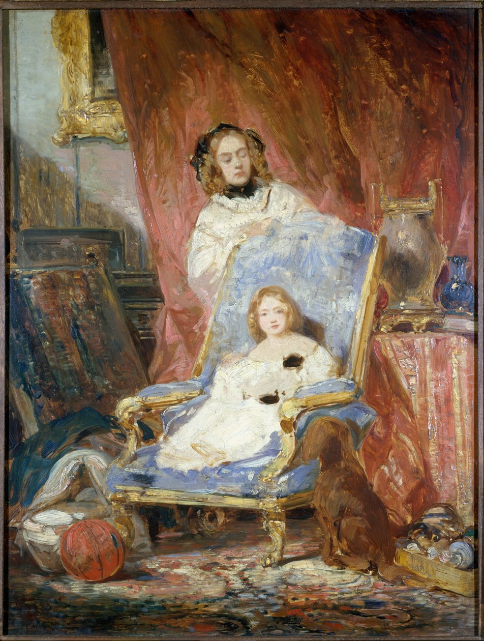 Madame Eugene Isabey og hennes datter av Eugene Isabey