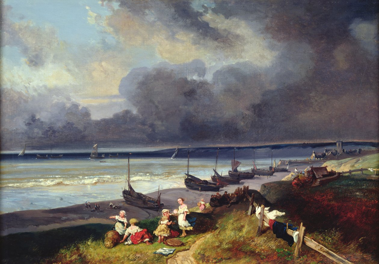 Utsikt over Dieppe av Eugene Isabey