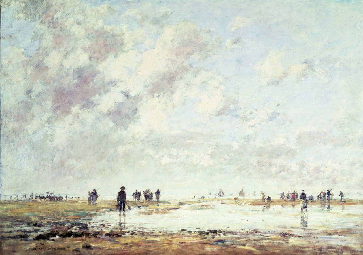 Lavvann ved Etaples, 1886 av Eugene Louis Boudin