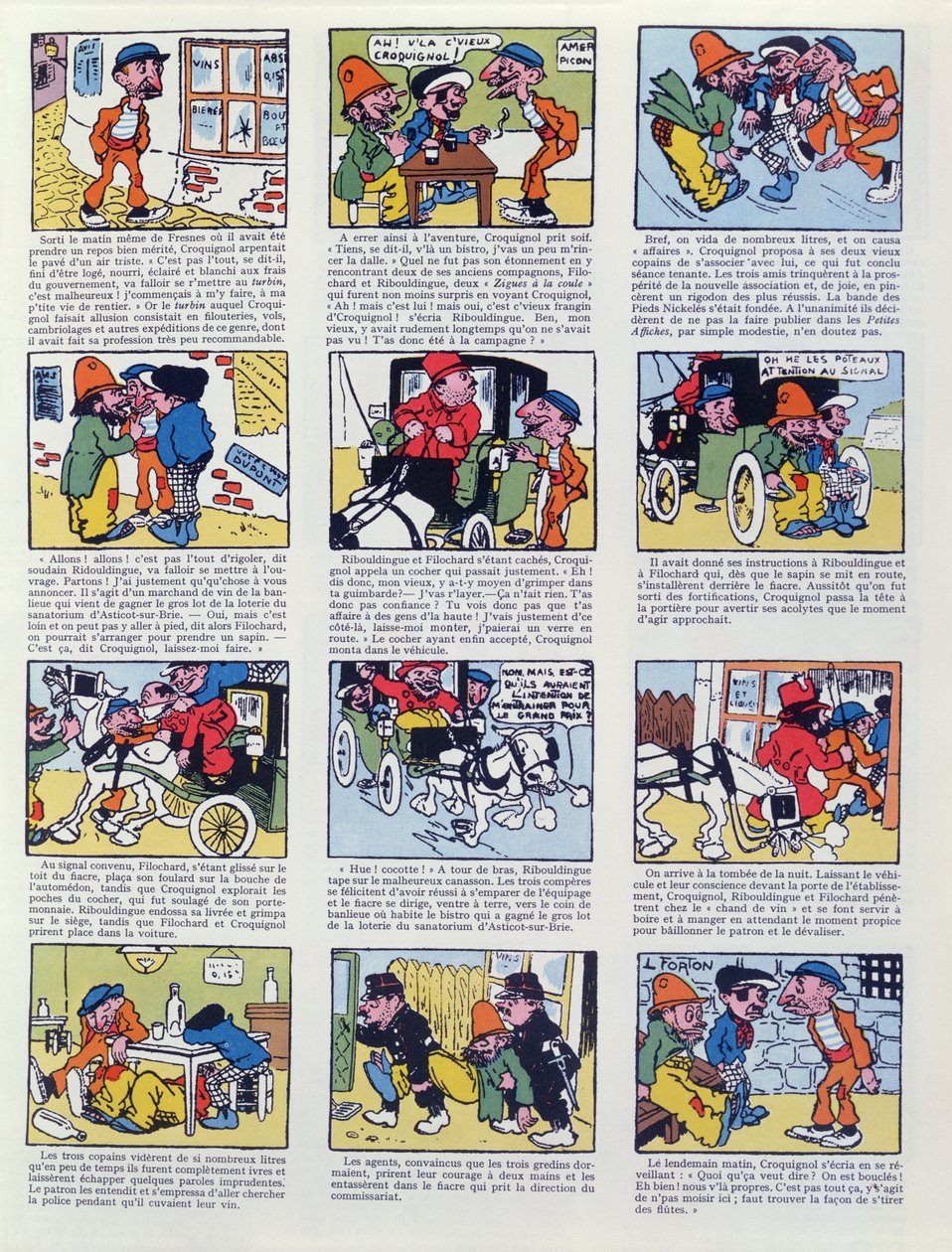 Gjenutgave av en tegneserie av Les Pieds Nickeles, fra 