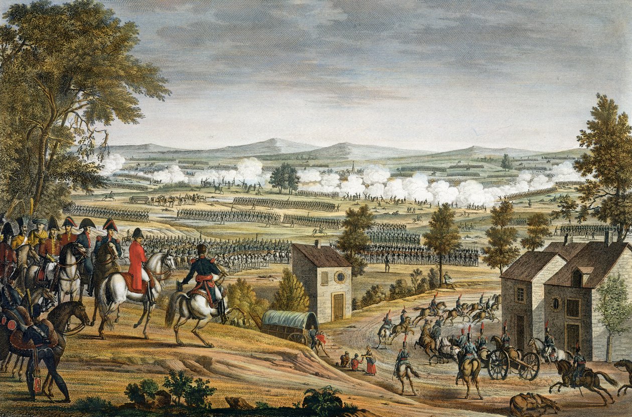 Slaget ved Lutzen, 2. mai 1813, gravert av Edme Bovinet (1767-1832) (akvatint) av Louis Francois Couche