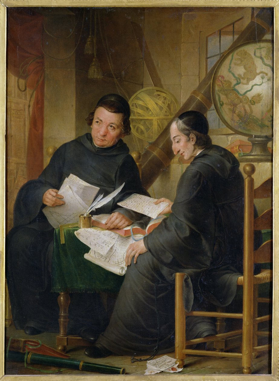P.P. Leseur og Francois Jacquier (1711-88) i Roma, 1772 av Louis Gabriel Blanchet