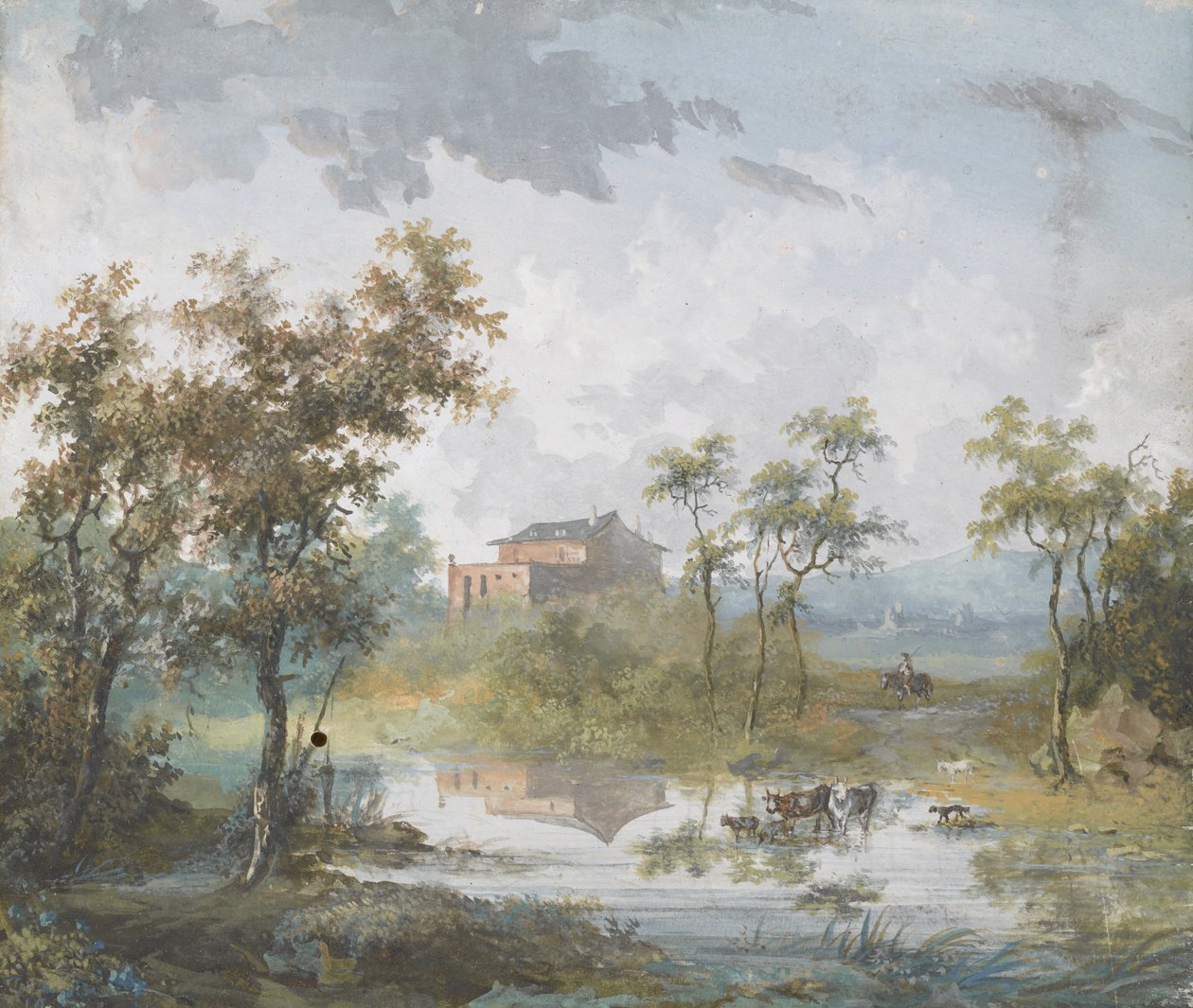 Den rustikke elven Ford av Louis Gabriel Moreau