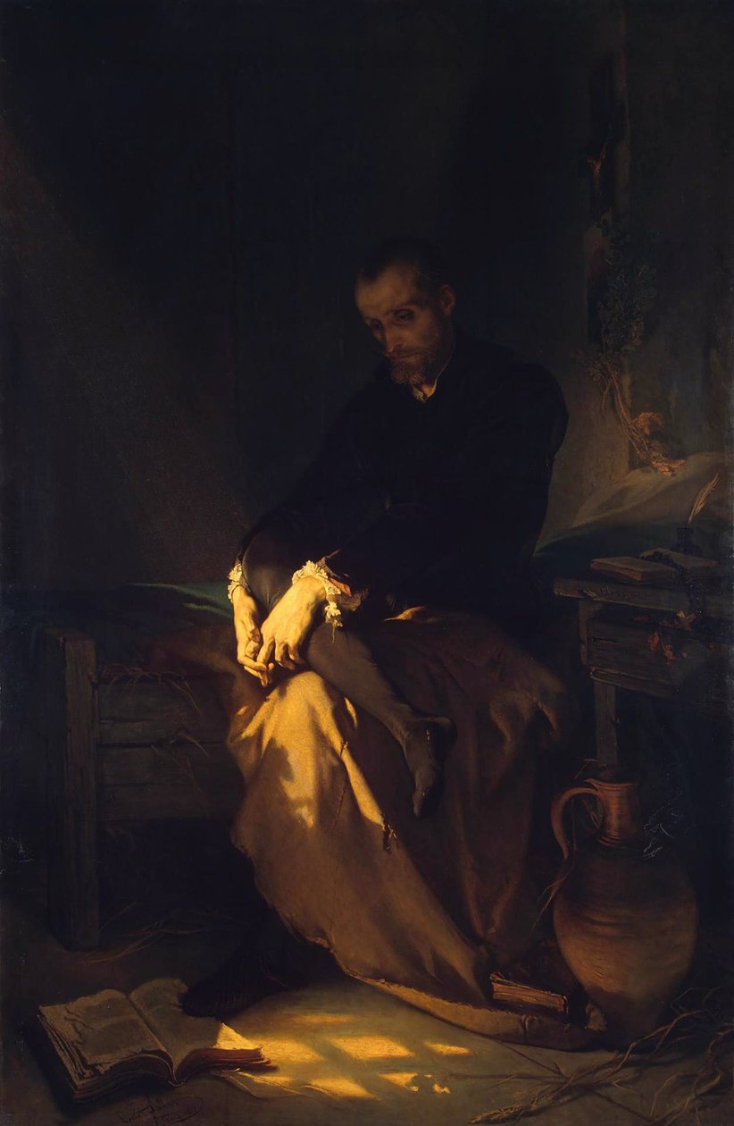 Grevling i fengsel, 1853 av Louis Gallait
