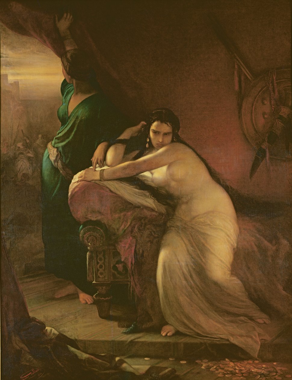 Angeren til Delilah, 1862 av Louis Gallait