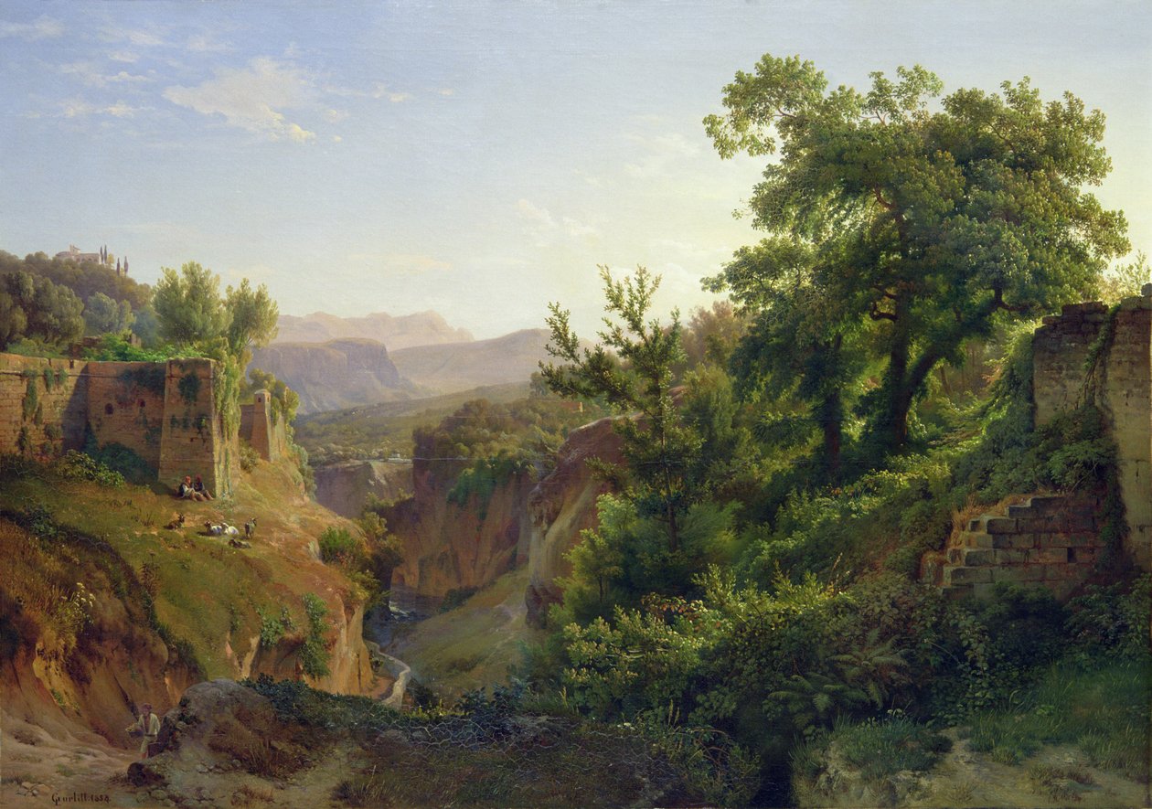En dal nær Sorrento, 1854 av Louis Gurlitt