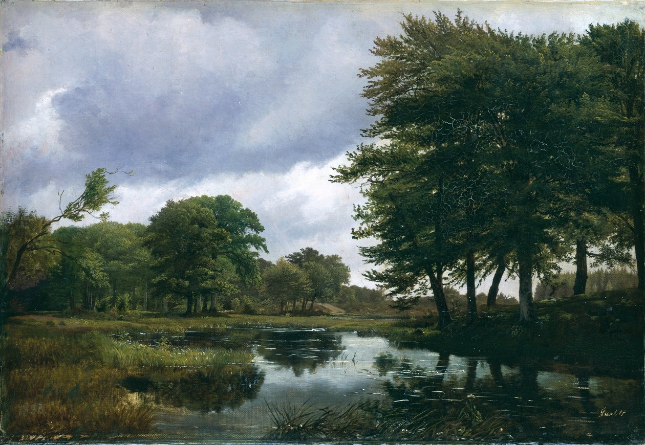 Landskap på Silkeborg, 1833 av Louis Gurlitt