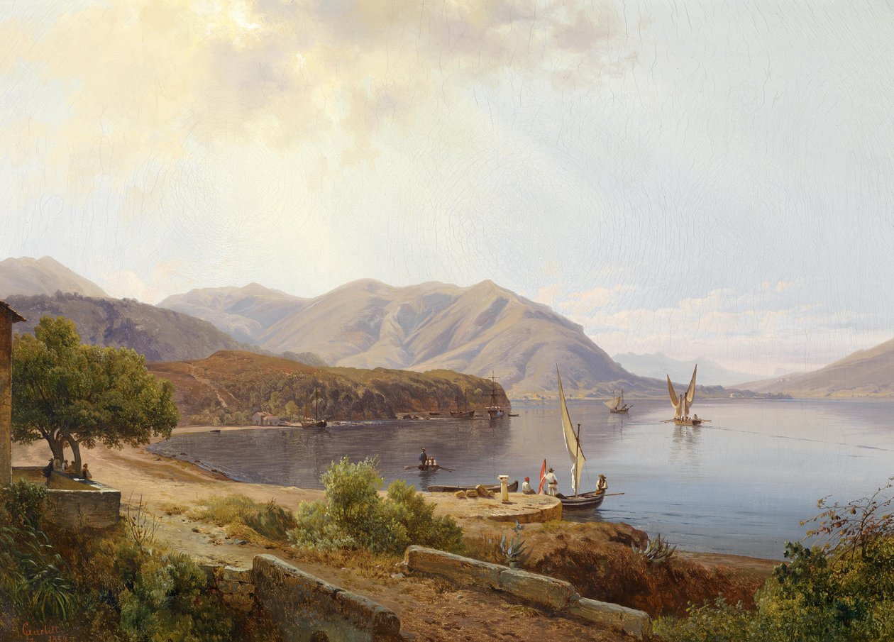 Motiv bei San Felice am Gardasee av Louis Gurlitt