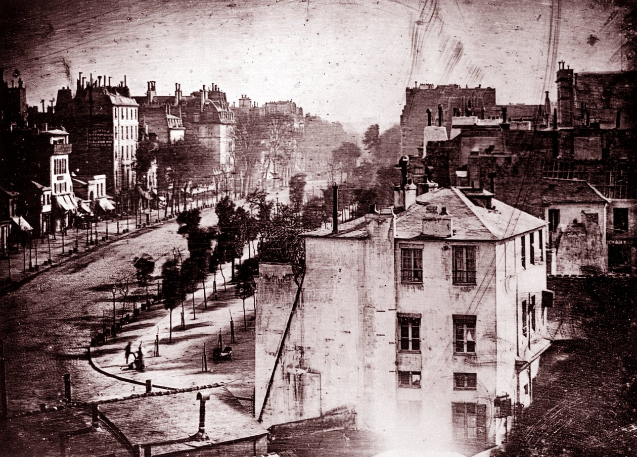 Boulevard du Temple, Paris, 3. arrondissement, 1838 (daguerreotypi) av Louis Jacques Mande Daguerre