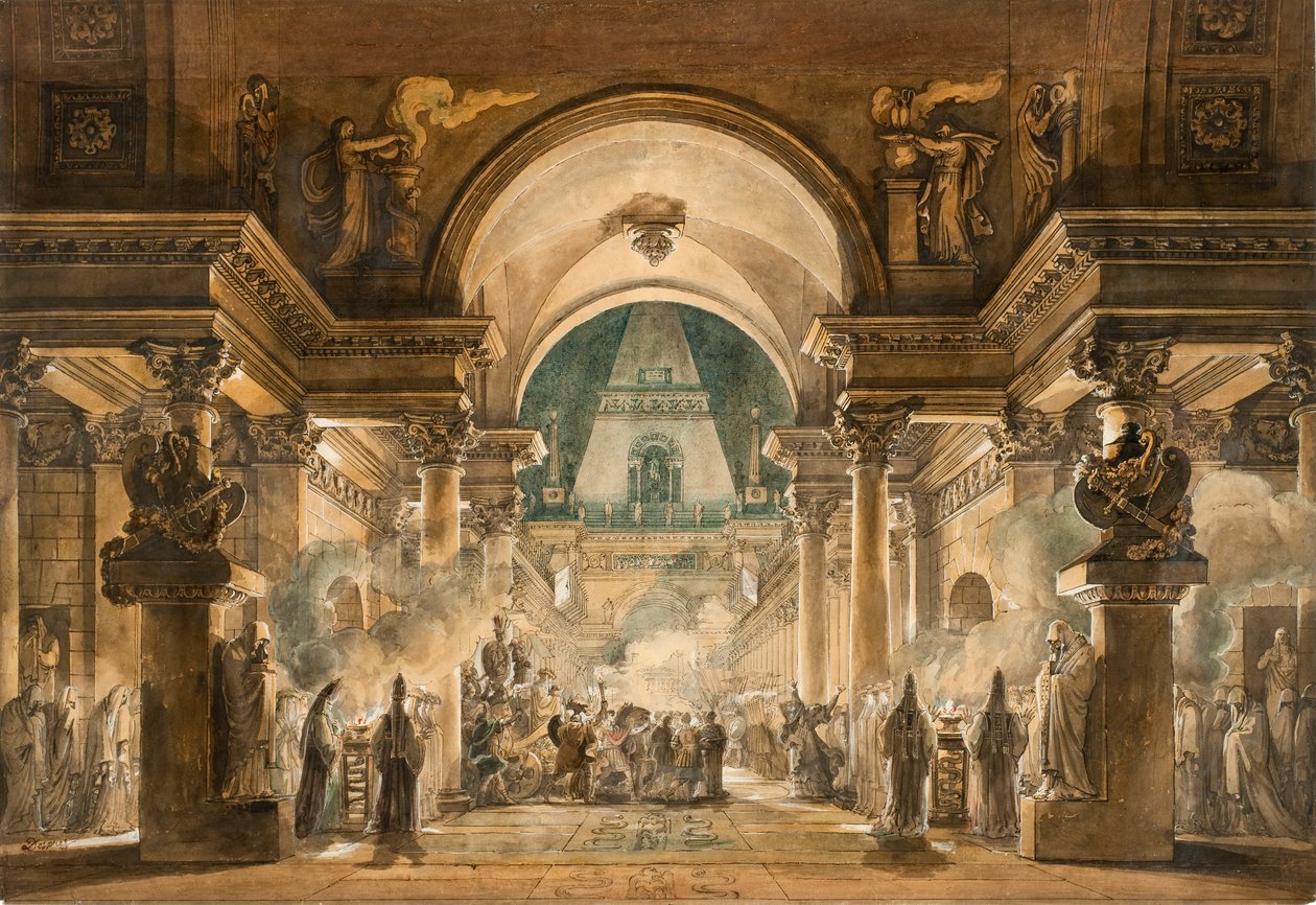 Begravelsesprosessen til Agamemnon av Louis Jean Desprez