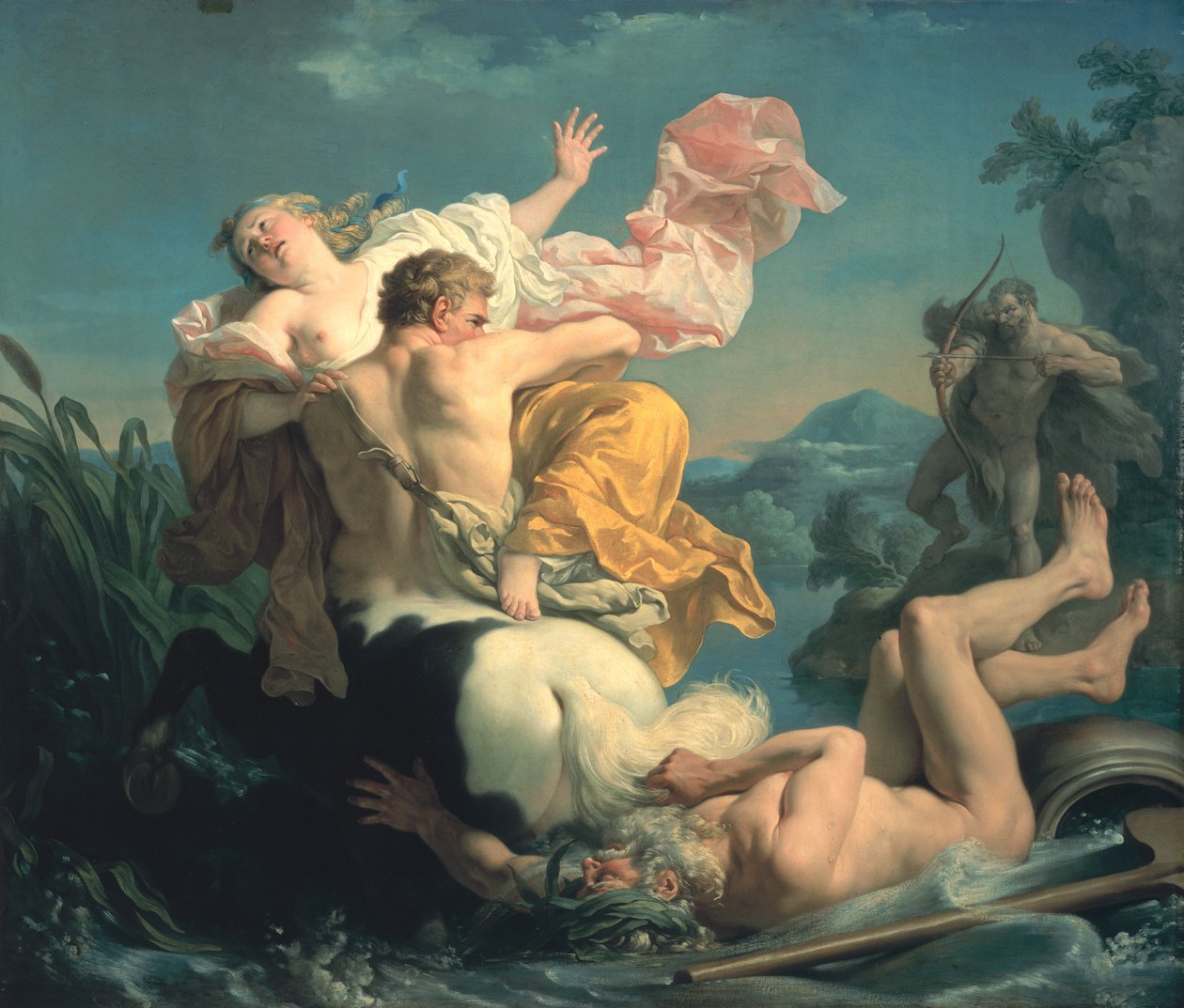 Bortføringen av Deianeira av Kentauren Nessus, 1755 av Louis Jean François Lagrenée