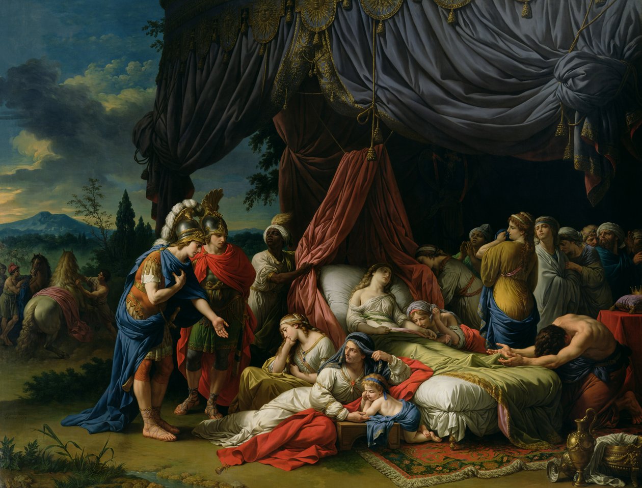Døden til kona til Darius III (399-330 f.Kr.) 1785 av Louis Jean François Lagrenée