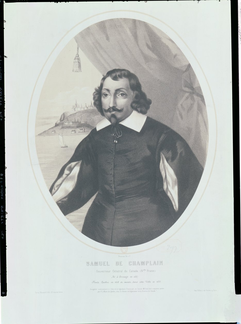 Samuel de Champlain (1567-1635) 1854 av Louis Joseph Cesar Ducornet