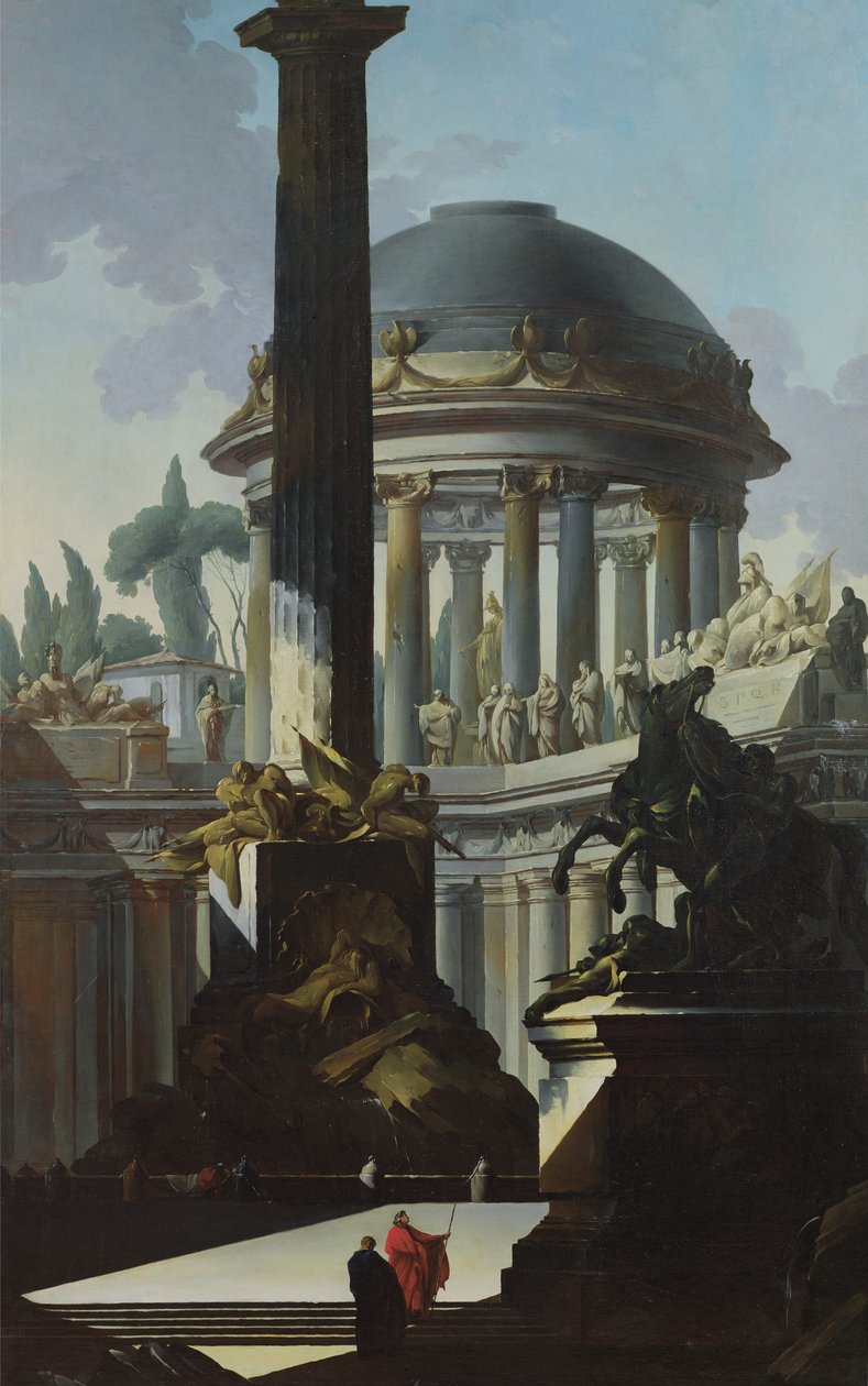 Arkitektonisk landskap eller Capriccio av Louis Joseph Le Lorrain