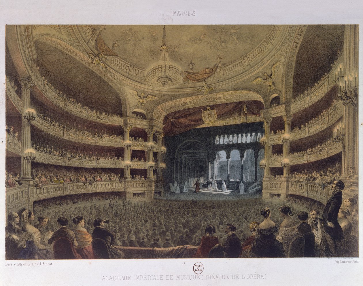 Academie Imperiale de Musique, Paris, ca. 1855 av Louis Jules Arnout