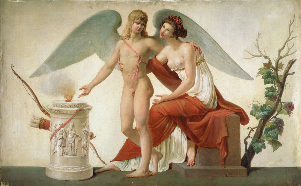 Amor som inviterer Venus til et offer av Louis Lafitte