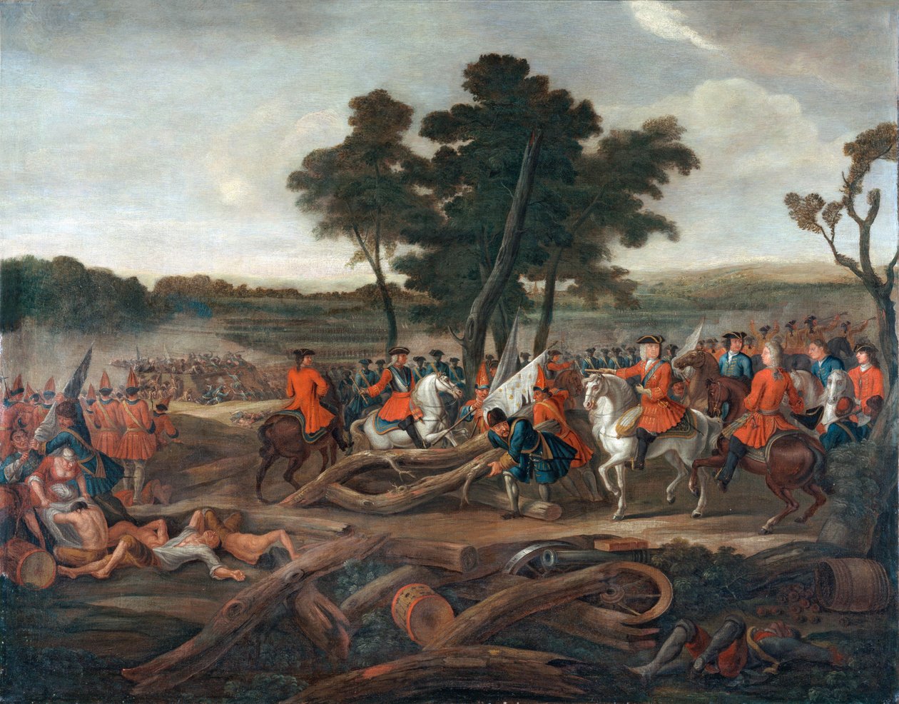 Slaget ved Malplaquet, 11. september 1709, ca. 1713 av Louis Laguerre