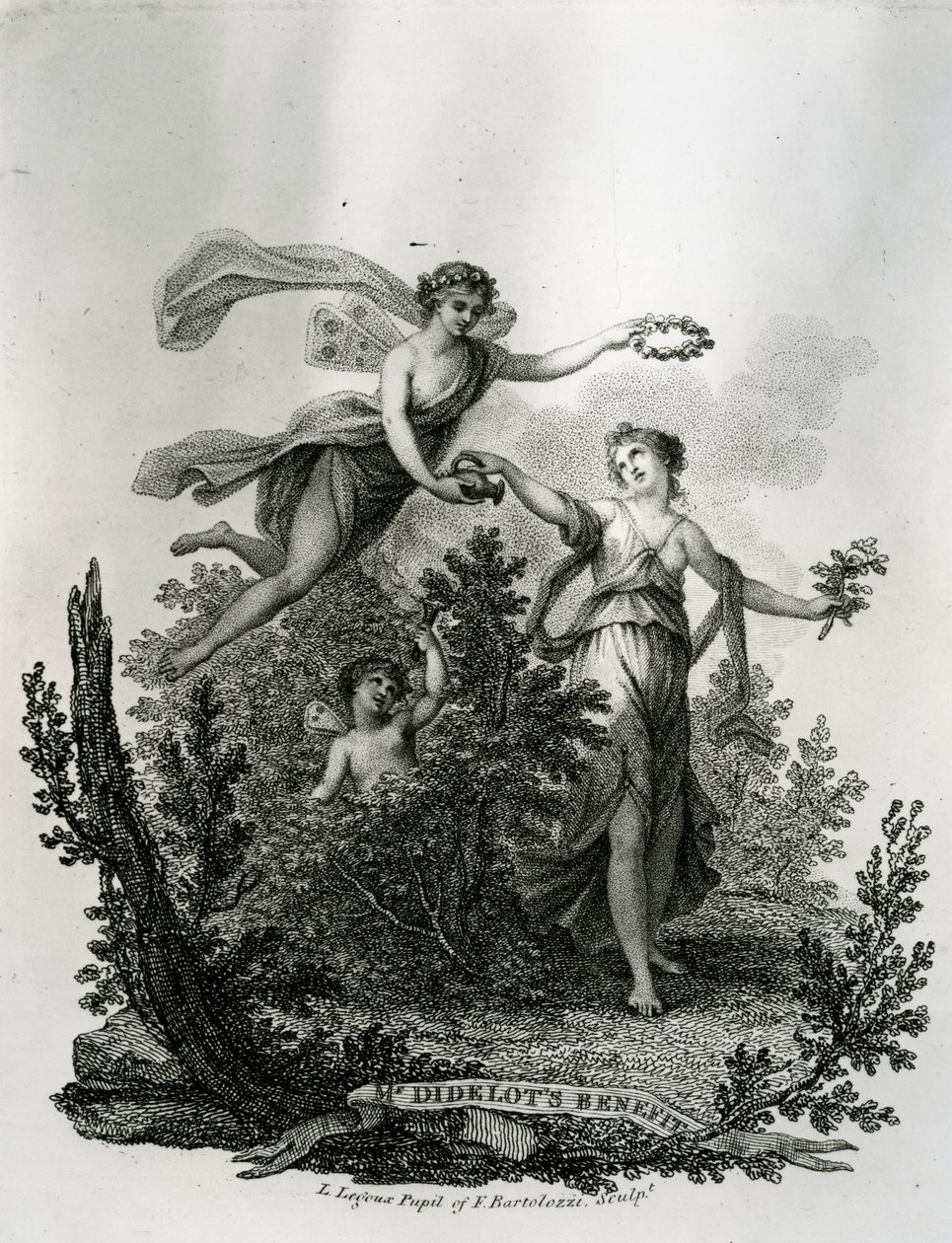 Design for et fordelskort, ca. 1789-1804 av Louis Legoux