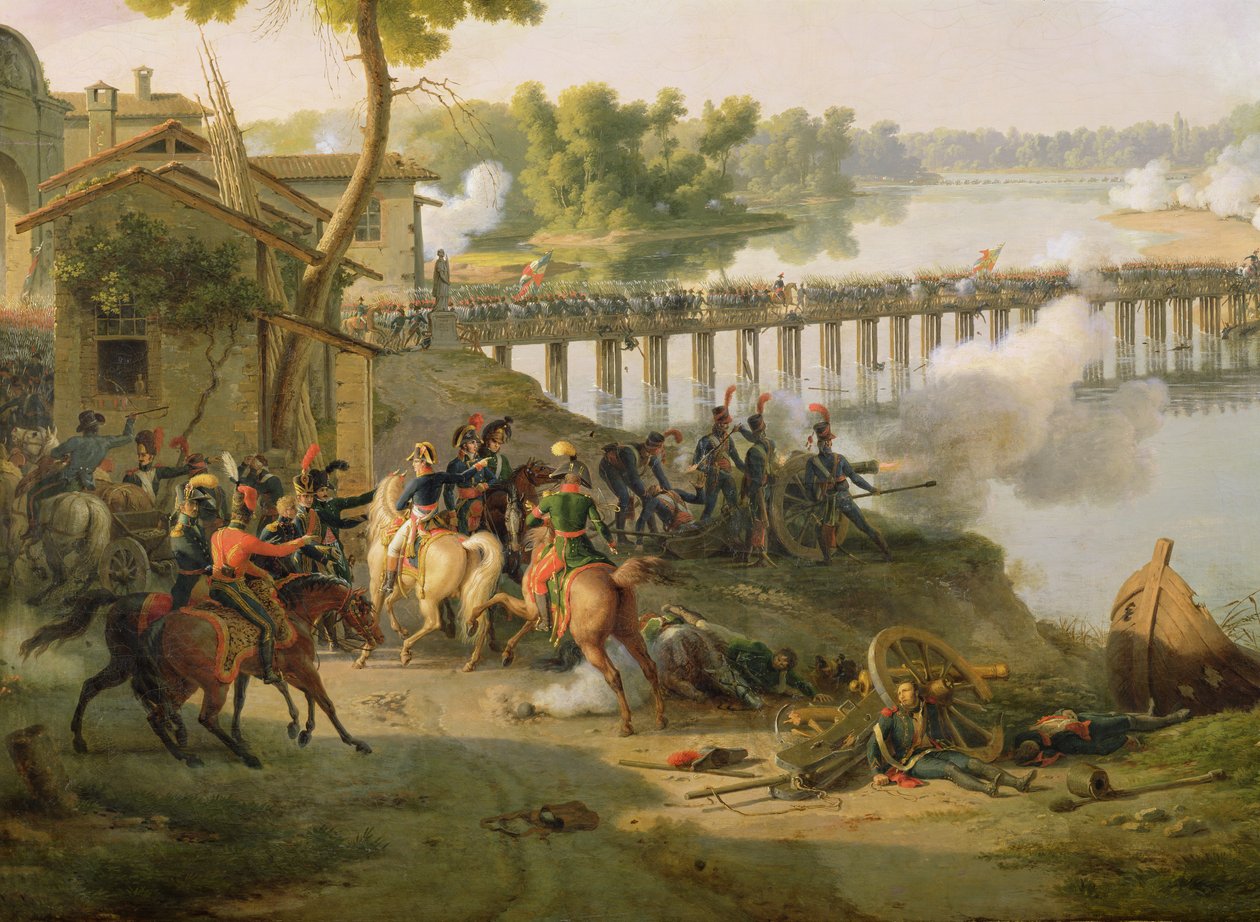 Slaget ved Lodi, 10. mai 1796, detalj om Napoleon (1769-1821) og hans stab, ca. 1804 av Louis Lejeune