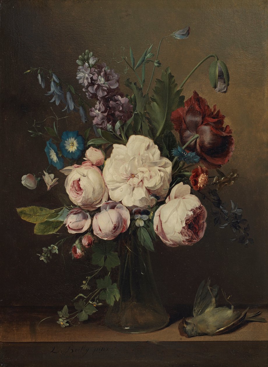 En vase med blomster av Louis Leopold Boilly