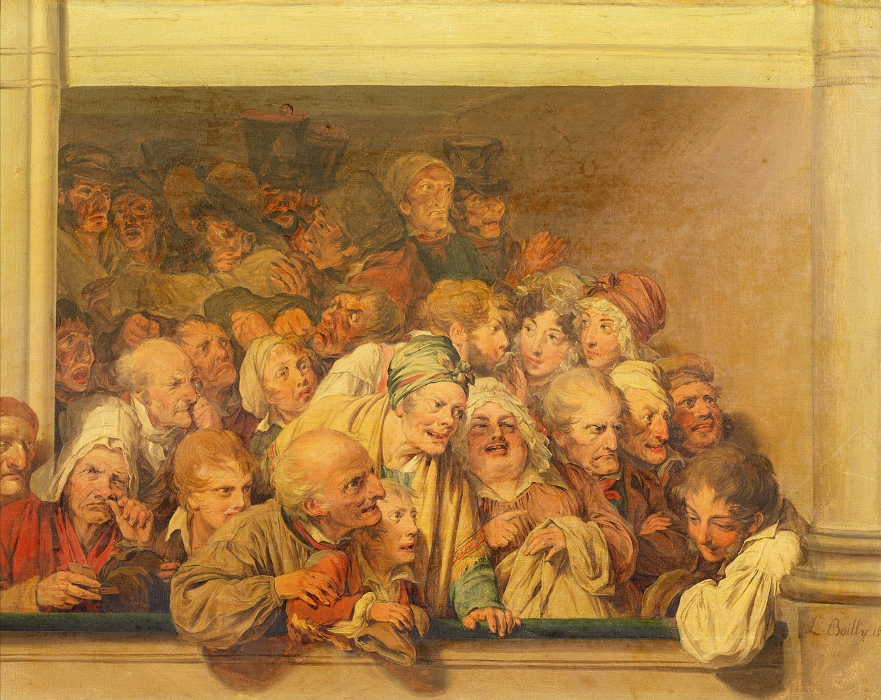 Fattigkasse ved Operaen, 1830 av Louis Leopold Boilly