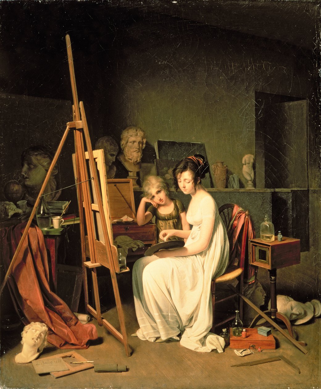 Kunstnerens studio av Louis Leopold Boilly