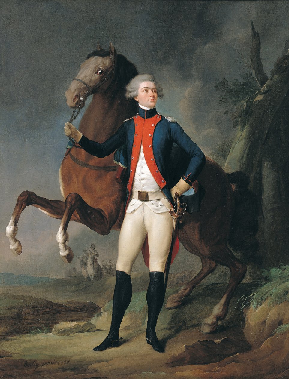 Gilbert Motier (1757-1834) Marquis de la Fayette, 1788 av Louis Leopold Boilly