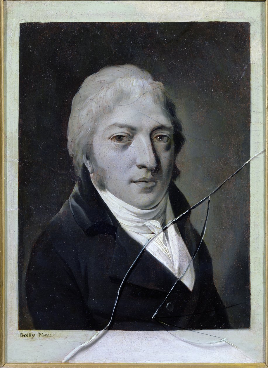 Selvportrett med knust glass av Louis Leopold Boilly