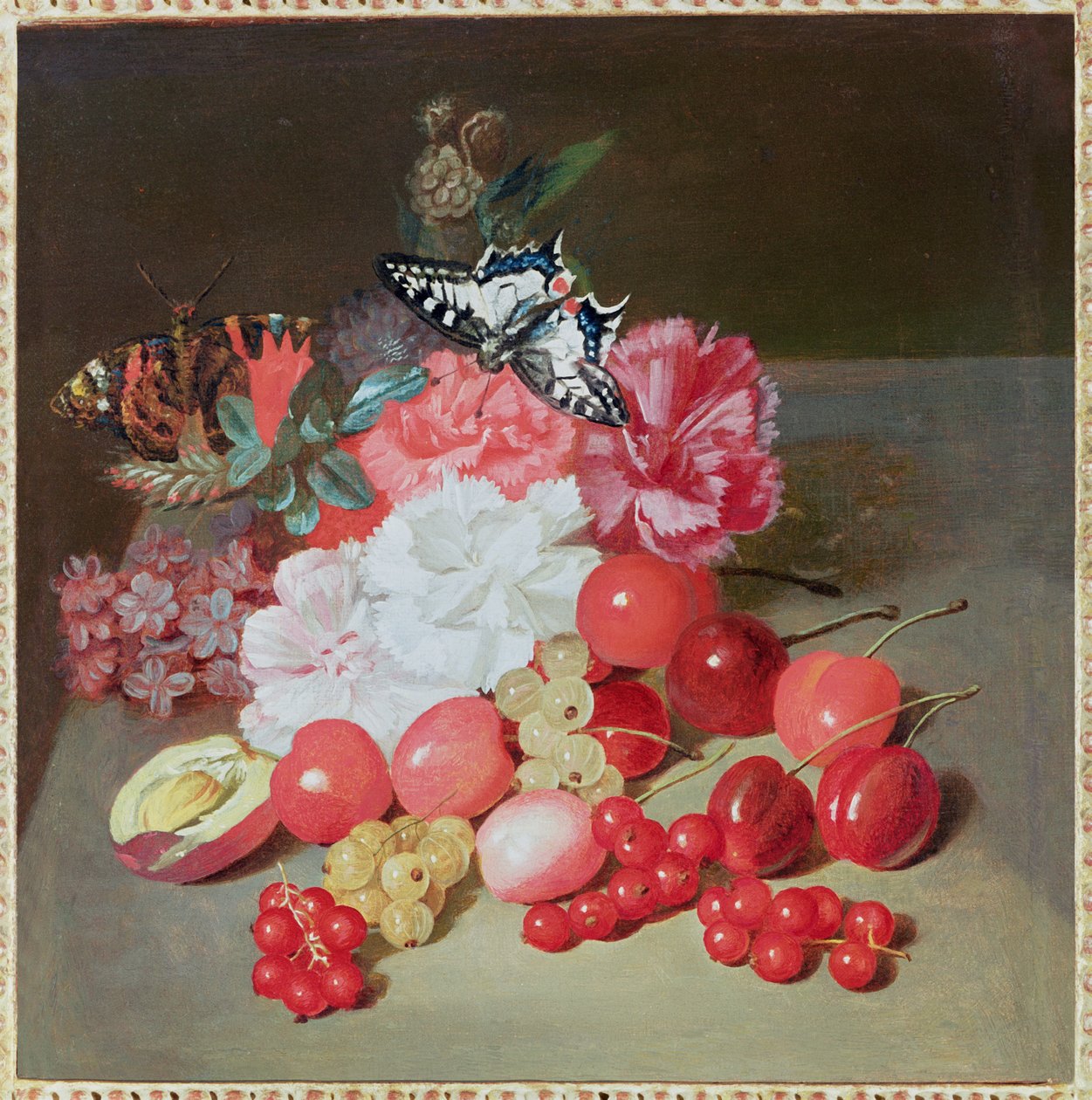 Stilleben med sommerfugler (tilskrevet) av Louis Leopold Boilly