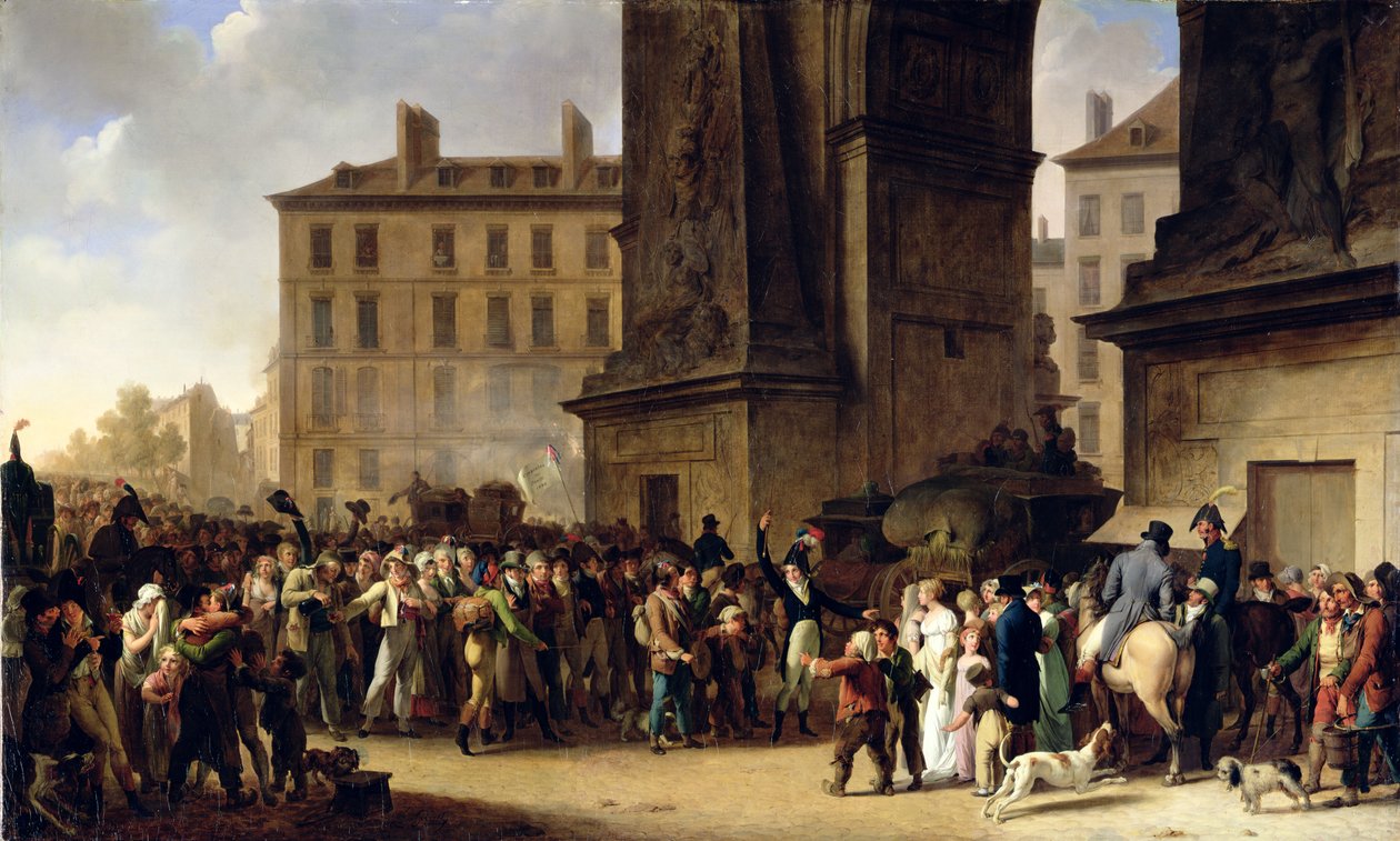 De vernepliktige fra 1807 marsjerte forbi Saint-Denis-porten (se 154983 for detaljer) av Louis Leopold Boilly