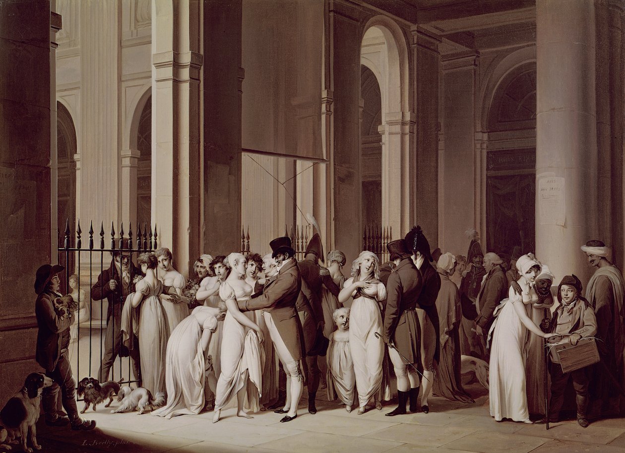 Galleriene til Palais Royal, Paris, 1809 av Louis Leopold Boilly