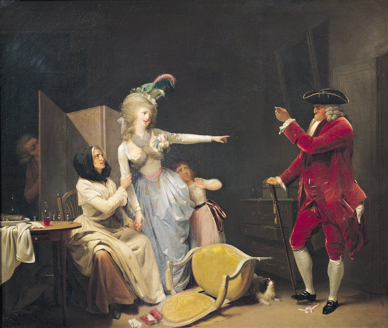 Den sjalu gamle mannen, 1791 av Louis Leopold Boilly