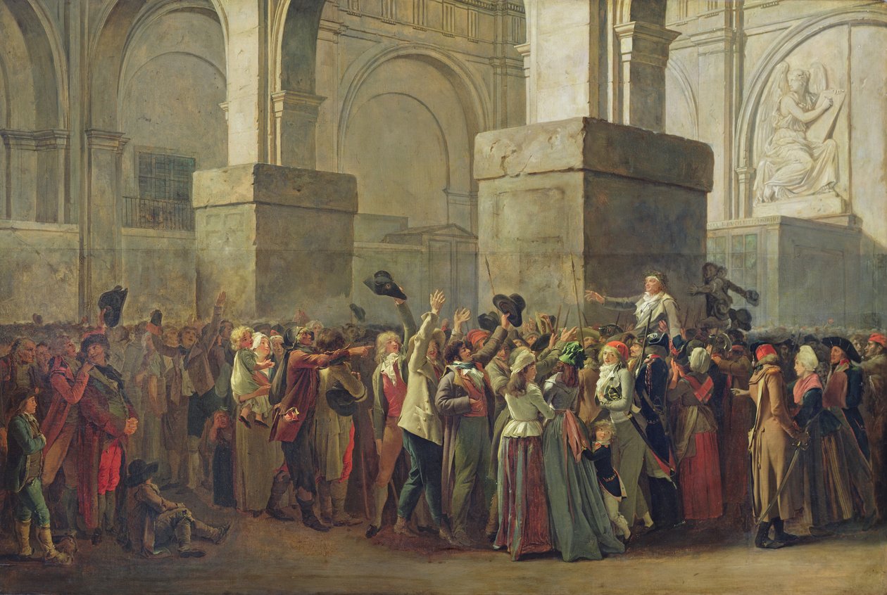 The Triumph of Marat (1743-93) (olje på papir montert på lerret) av Louis Leopold Boilly