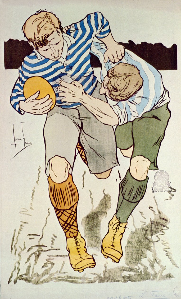 Rugbyspillere, 1895 av Louis Lucien Faure Dujarric