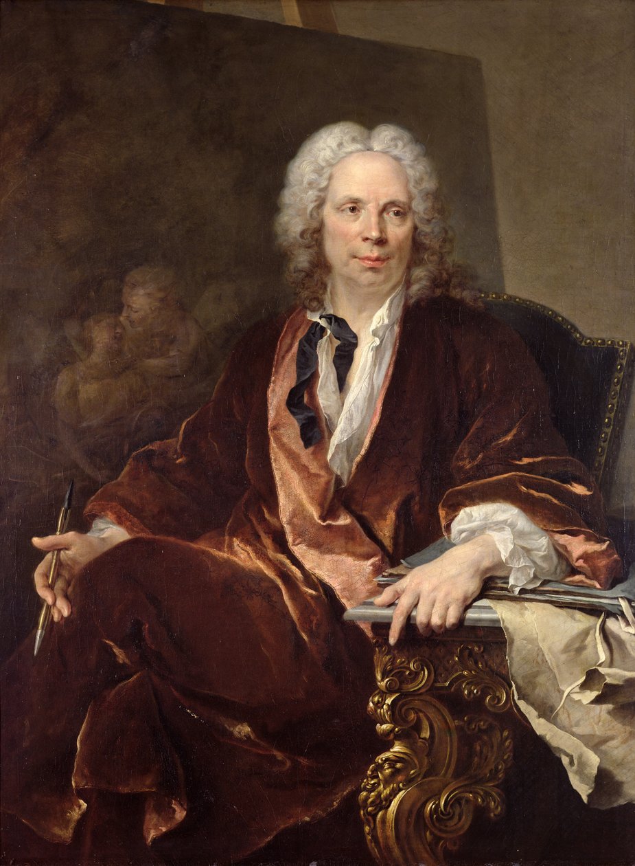Portrett av Louis Galloche (1670-1761) 1734 av Louis Tocqué