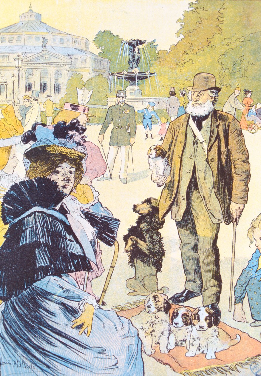 Utenfor restauranten Ledoyen på Champs-Elysées, Paris, 1897 av Louis Malteste