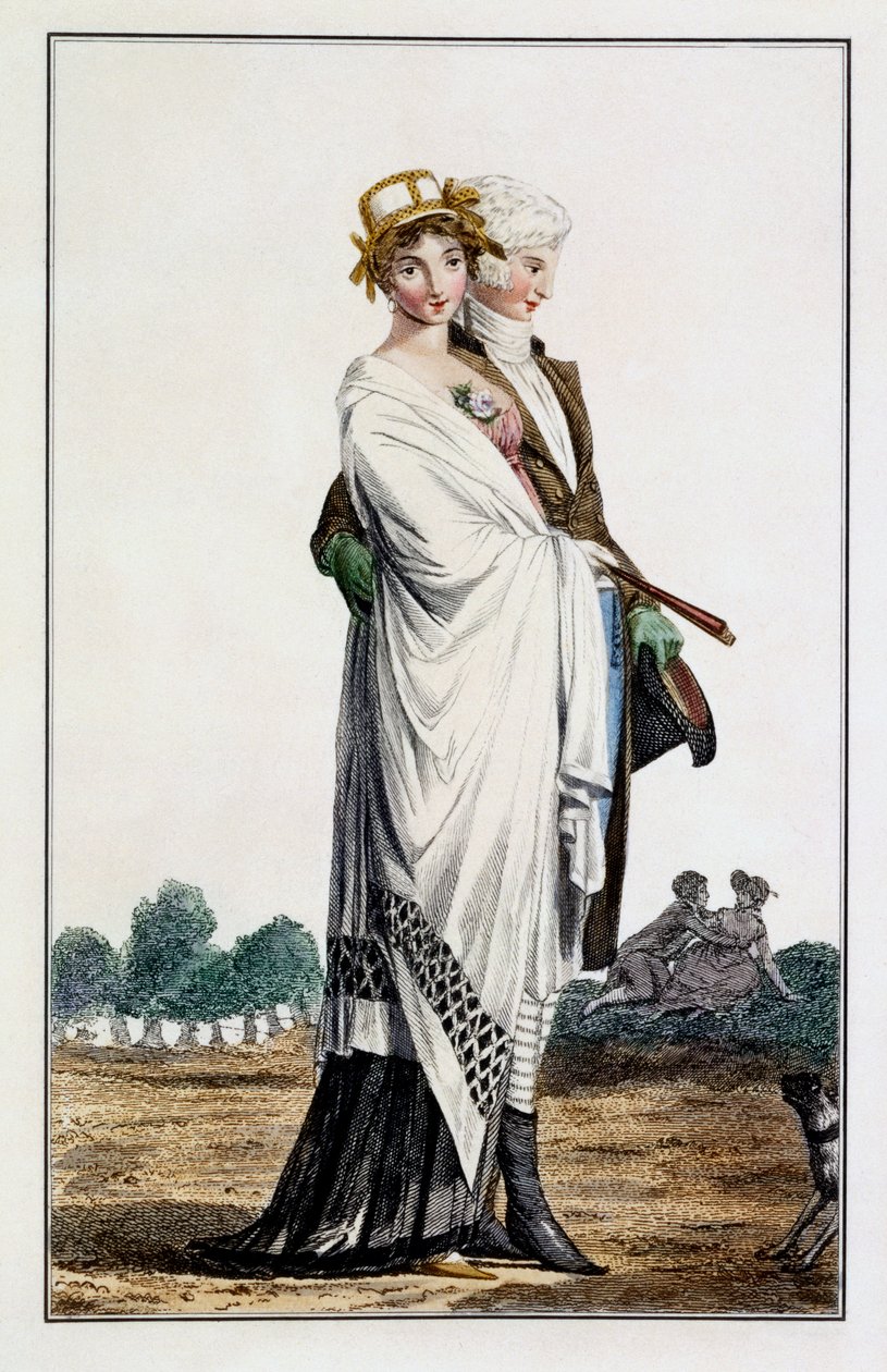 Dame ettermiddags gåkjole, 1789 av Louis Marie Lante